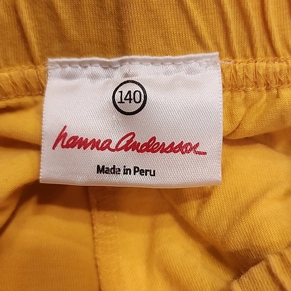 Hanna Andersson Yellow Three Tier Ruffle Skirt With Shorts Skort 140 - Picture 7 of 11